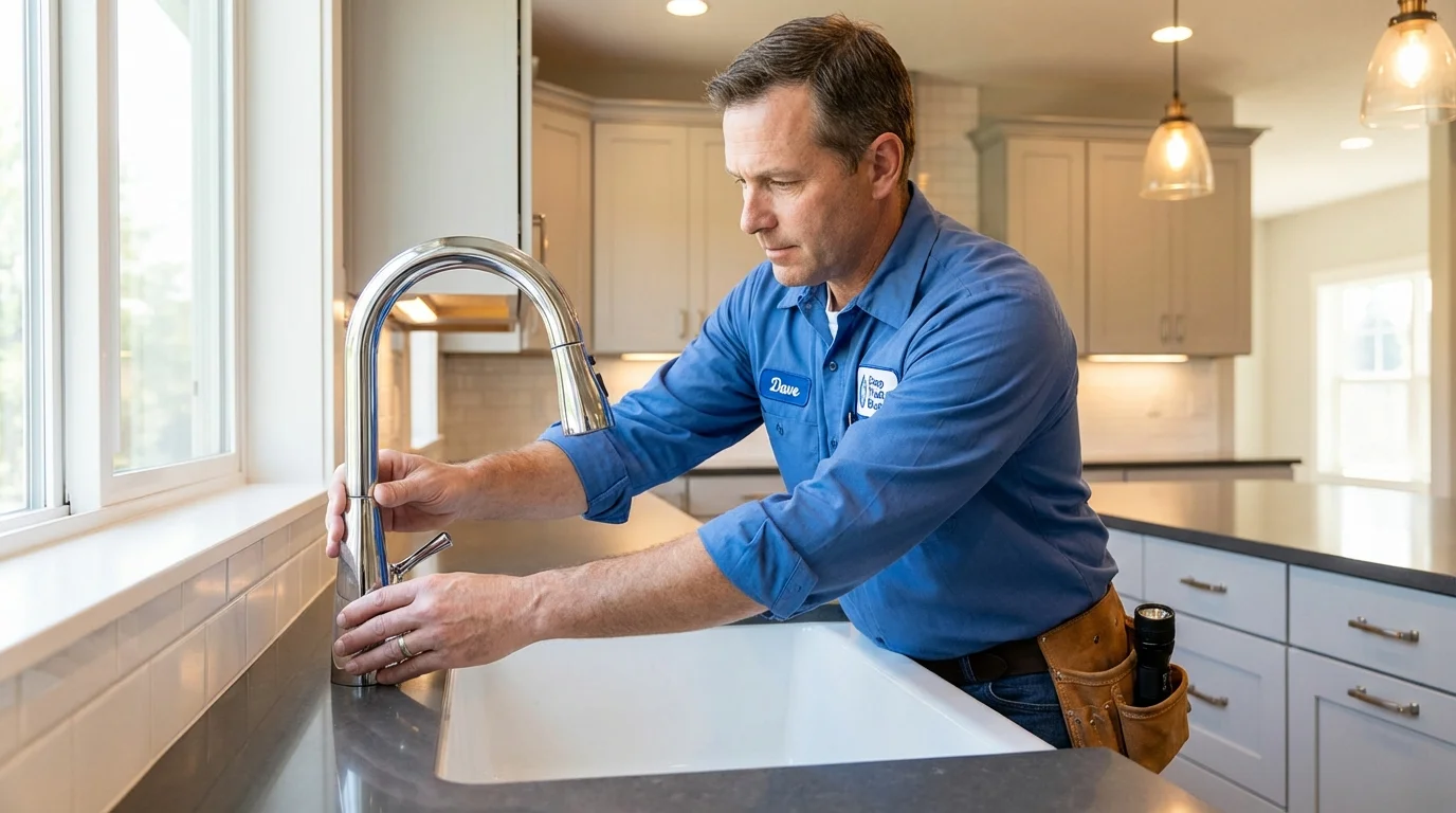Kitchen faucet installation by Johns Plumbing LLC in Saint Paris