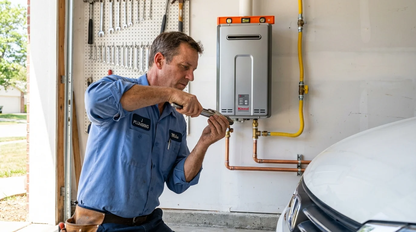 Tankless water heater installation by a Johns Plumbing LLC plumber in Saint Paris